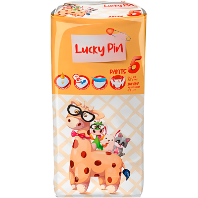 Підгузники-трусики Lucky Pin розмір 5 (12-17 кг), 42 шт